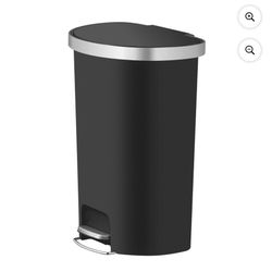 Better Homes & Gardens Kitchen Trash Can,14.5 Gallon, Plastic Step-on Garbage Bin, Black