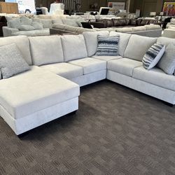 New Grey And Blue Sectional Couch