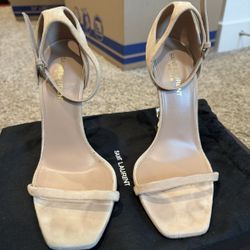 YVES SAINT LAURENT OPYUM SUEDE HEELS SIZE 37