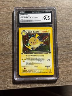 Raichu 1st edition cgc 9.5 vintage pokemon card