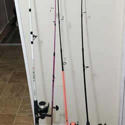 4 Fishing Poles For Sale 