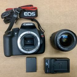 Canon EOS Rebel T5 Digital Camera Cam 18.0 Megapixel 18-55mm Lens Handheld OutdoorsVideo Photo Photography Display Screen Professional Hobby Travel