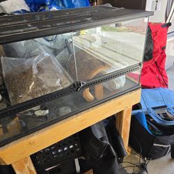 Reptile Tank And Accessories And Homemade Stand