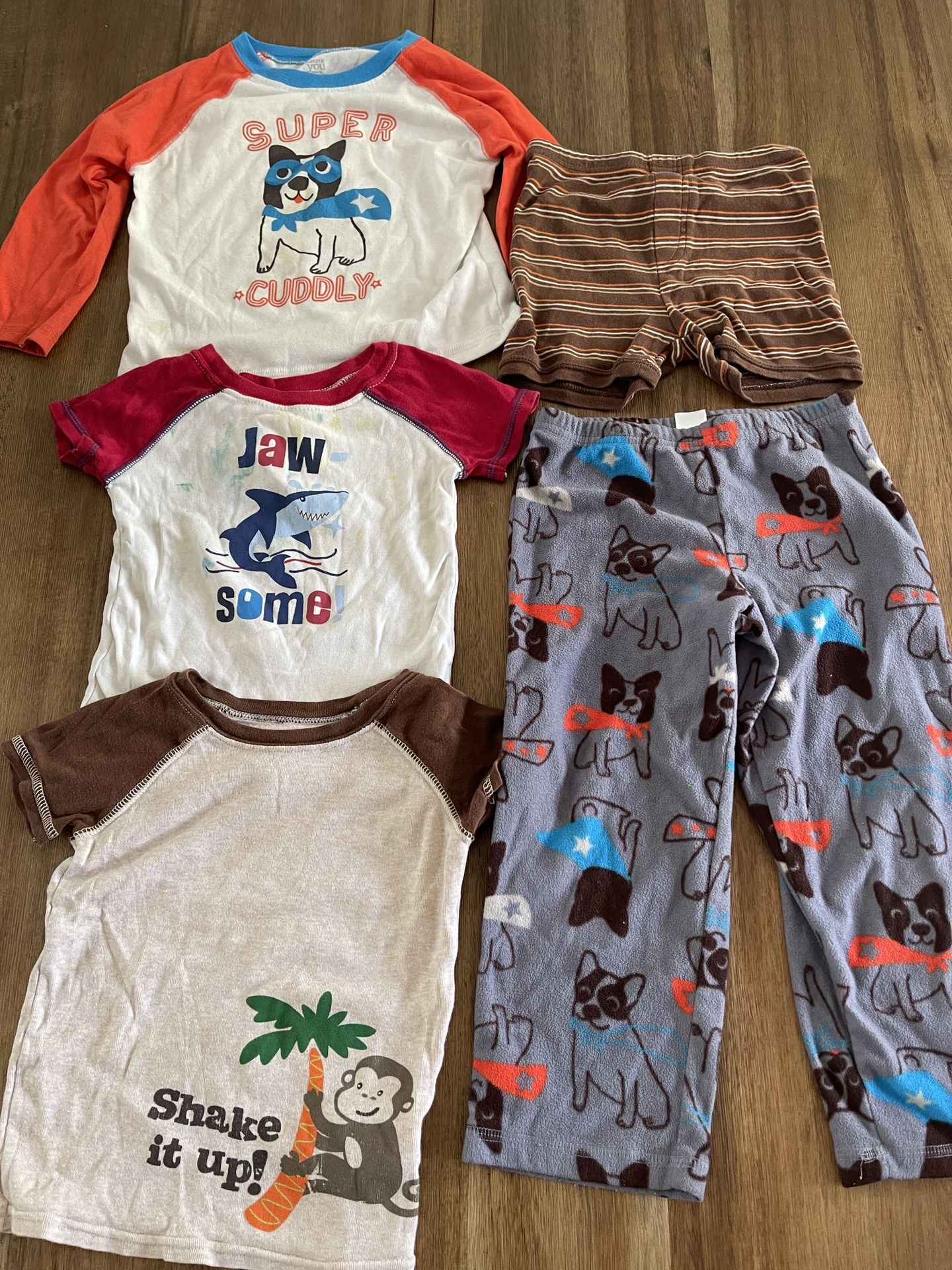 Toddler boy -  size 3 clothes 2 shirts with some stains
