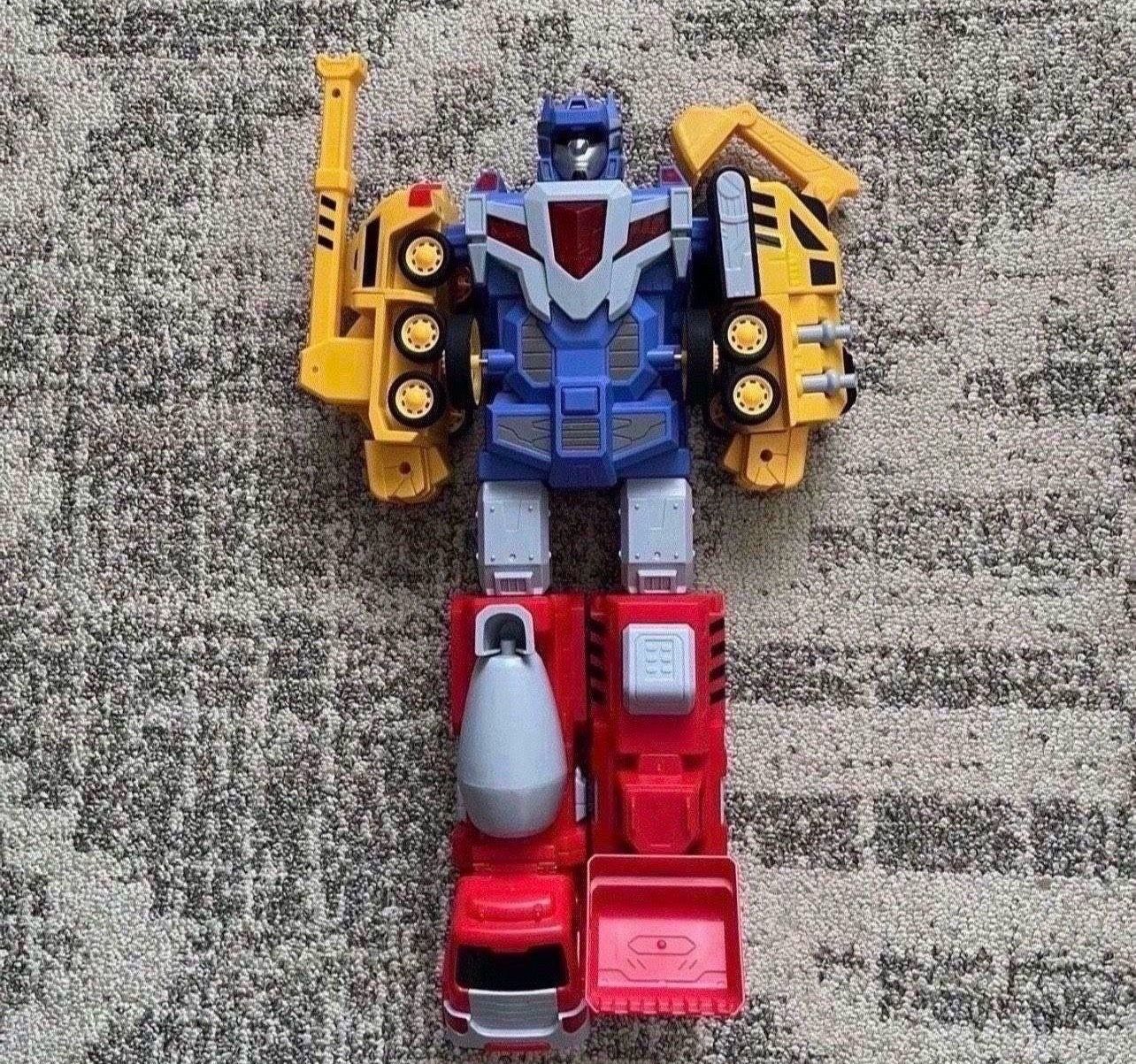 Construction Vehicles Transform Robot Toys 5 in 1 Trucks Gifts for Boys Girls