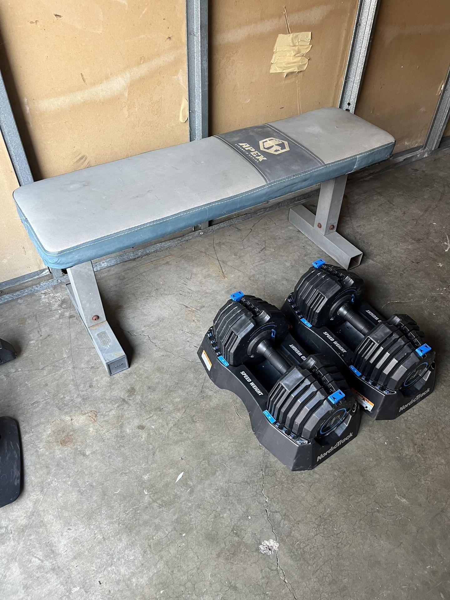 Dumbbell Adjustable Weights 10-55lb With Weight Bench Press