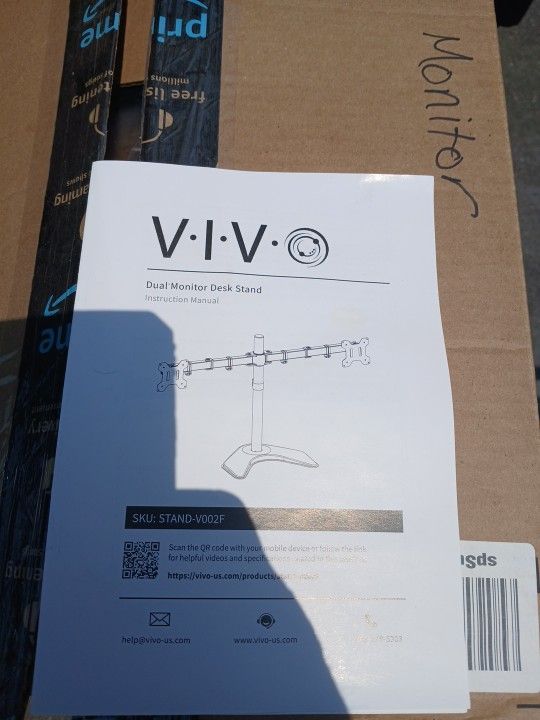 Vivo Duel Monitor Dest Stand