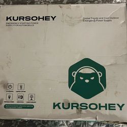 KURSOHEY Portable Car Jump Starter w/ Air Pump, Flashlight & Power Bank – Model GL992