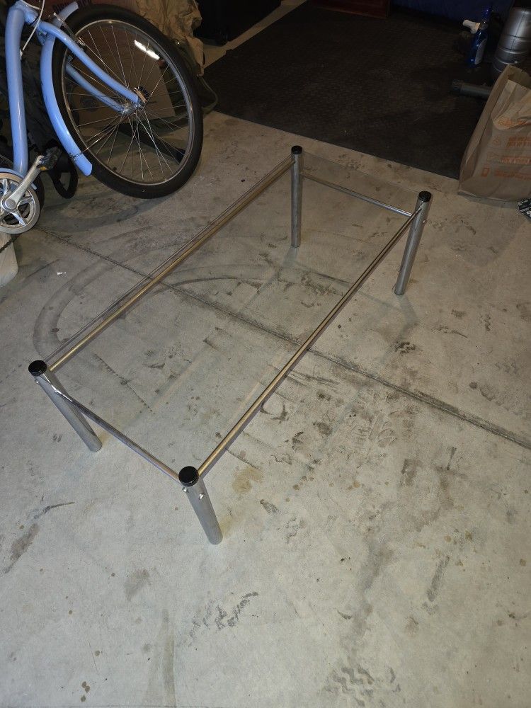 Rectangular Clear Glass Coffee Table