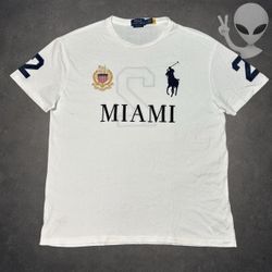 Polo Ralph Lauren Miami Big Pony Crest Mens US Size L White