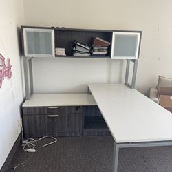 Desk With Shelving 