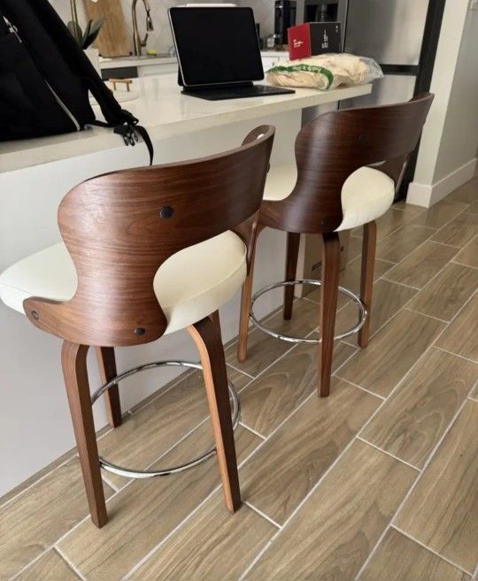Swivel Bar Stools Mid Century With Backs Countertop Height