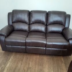 Brown Leather Sofa And Loveseat Recliners 