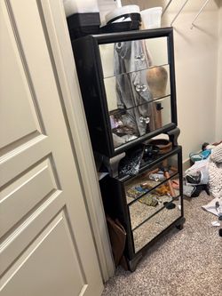 Two mirrored nightstands