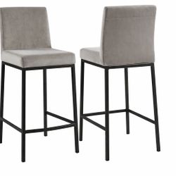 Velvet Counter Stool 