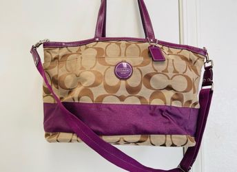 Coach Signature Multi Pockets Tote/ Diaper Bag