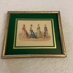 Turn of the Century Ladies in Fancy Dresses Framed Art