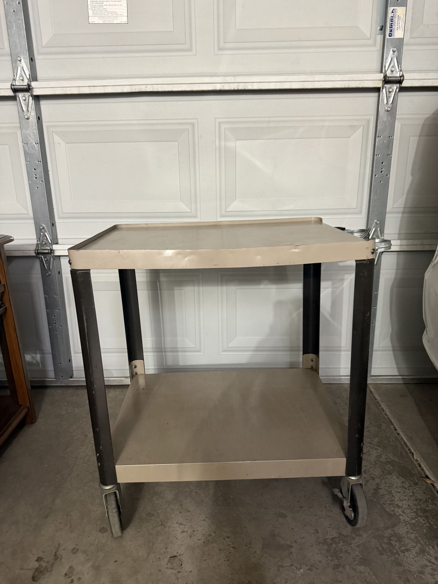 Metal 2 Tier Utility Rolling Cart. Very sturdy