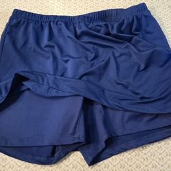 Ladies Large Blue Champion Skirted  Shorts