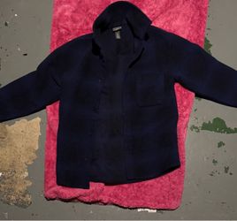 Women’s Navy & Black Plaid Long-Sleeve Shirt Jacket (Shacket)