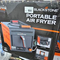 Blackstone Adventure Ready Portable Propane Air Fryer, 4 Quart, Gray & Orange, 18W, 3ft Cord