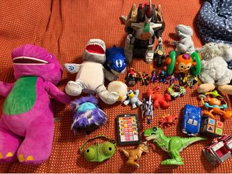 Fisher-Price Imaginext Toys Mighty Morphin Power Rangers Dragonzord Barney lot $10