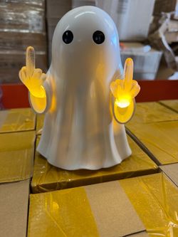 Middle Finger Ghost, LED Halloween Night Light, Cute Spooky Room Decor