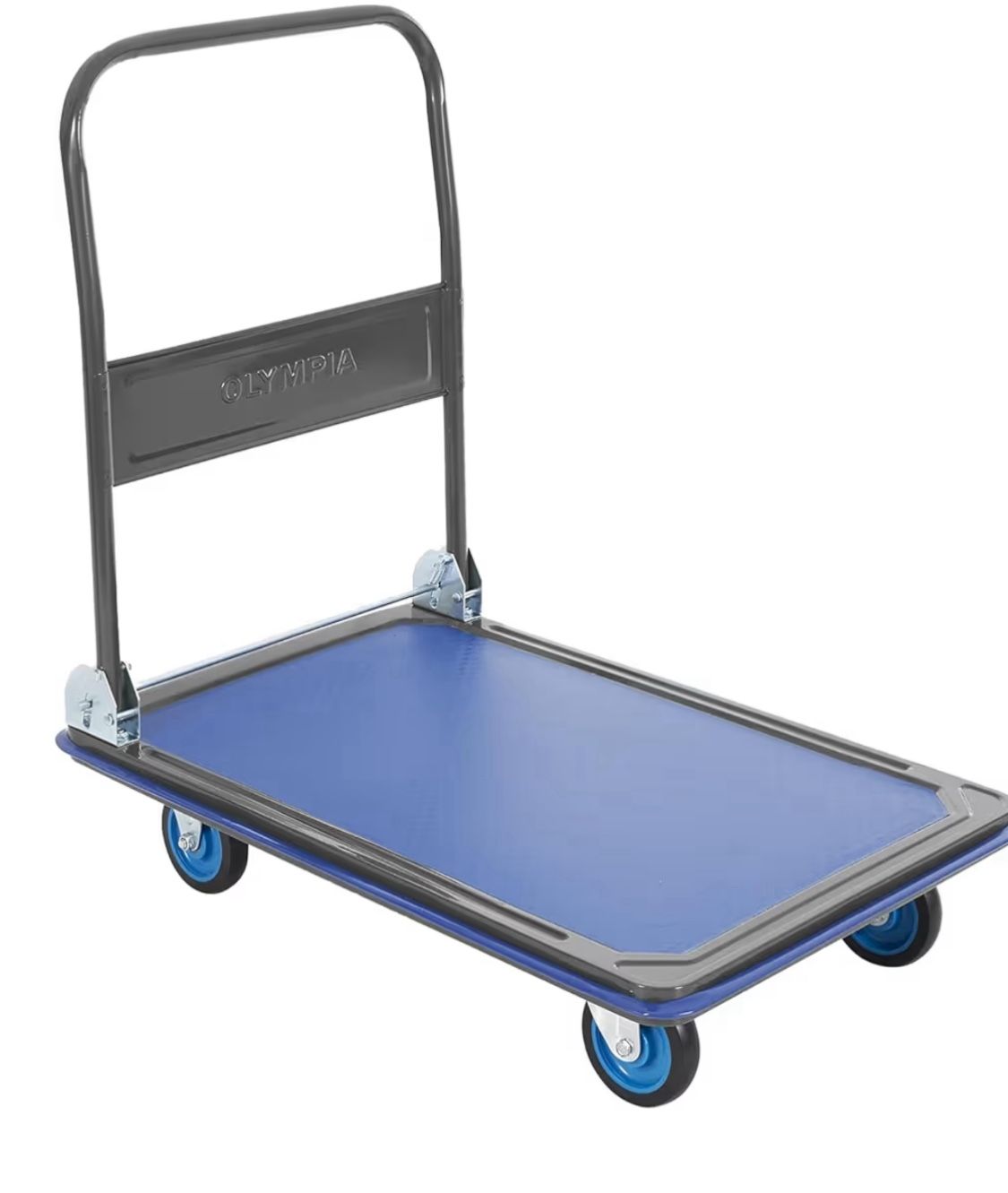 Foldable Push Cart Dolly - 600 Lb. Capacity Heavy Duty Platform Truck with 360° Swivel Wheels