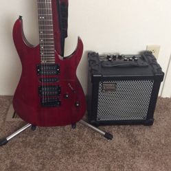 Washburn Pro Elec Guitar And Roland Amp