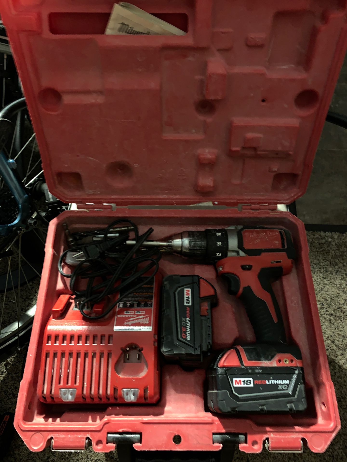 Milwaukee m18 drill and charger n battery