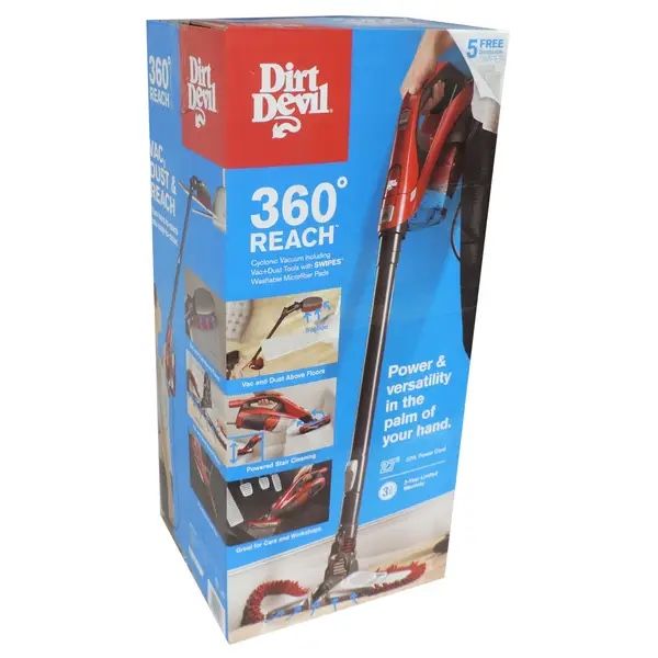 Dirt Devil Vacuum Cleaner 360 Reach Pro Corded Bagless Stick and Handheld Vacuum SD12515B