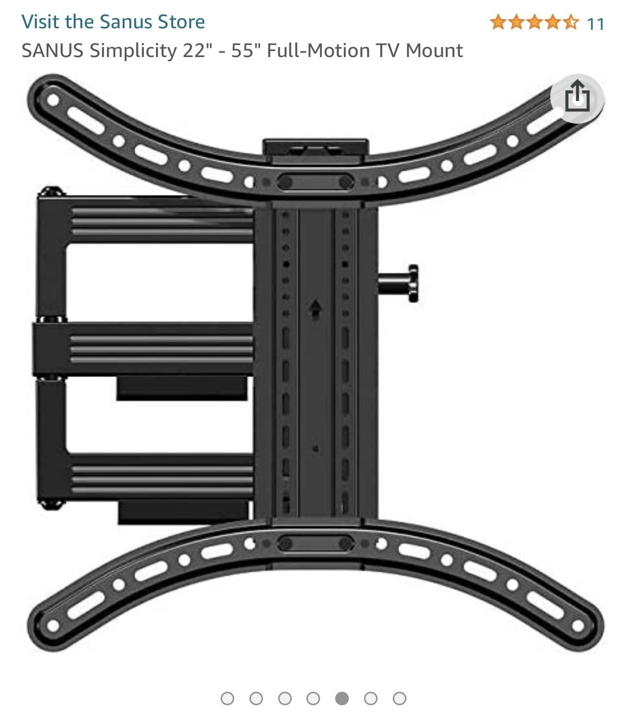 SANUS FULL MOTION TV WALL MOUNT MODEL SMF218-B1