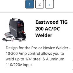 Eastwood Tig 200 Welder Ac/dc
