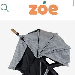 Zoe Stroller Canopy Cover Replacement In Luxe Grey Print