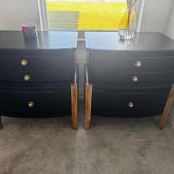 Refurbished Black Nightstands – Set of 2