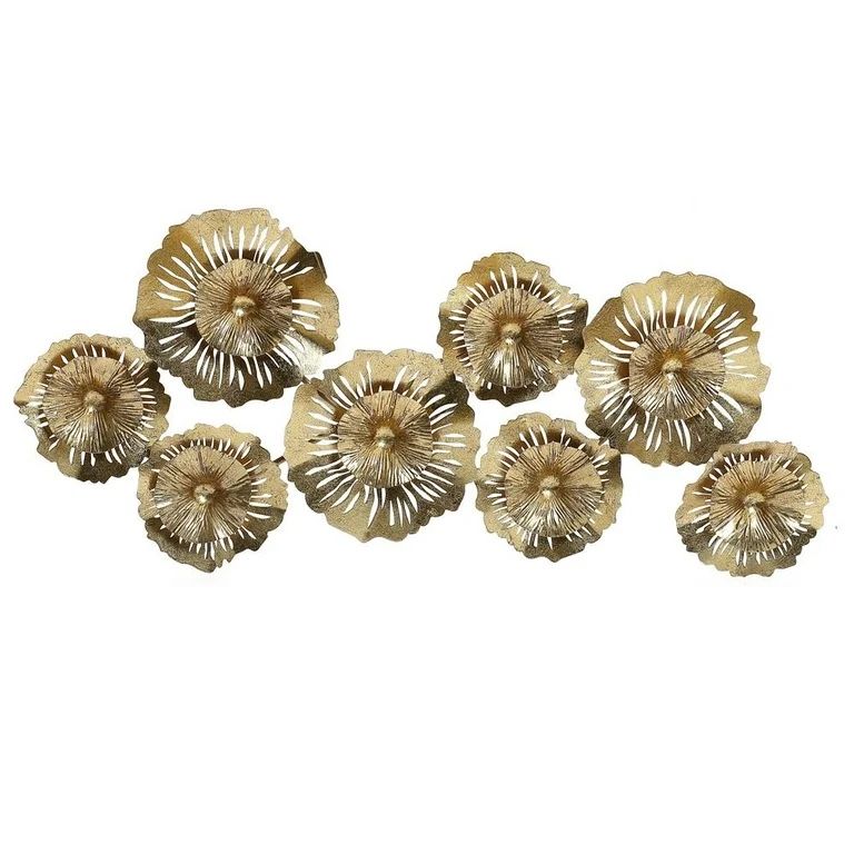 LuxenHome 34.45-in W x 15.75-in H Metal Trees Floral Wall Sculpture ,WHA1815