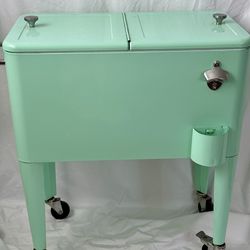 Vintage mint green cooler