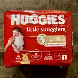 Huggies Little Snugglers Baby Diapers, Size Newborn, 24 Count