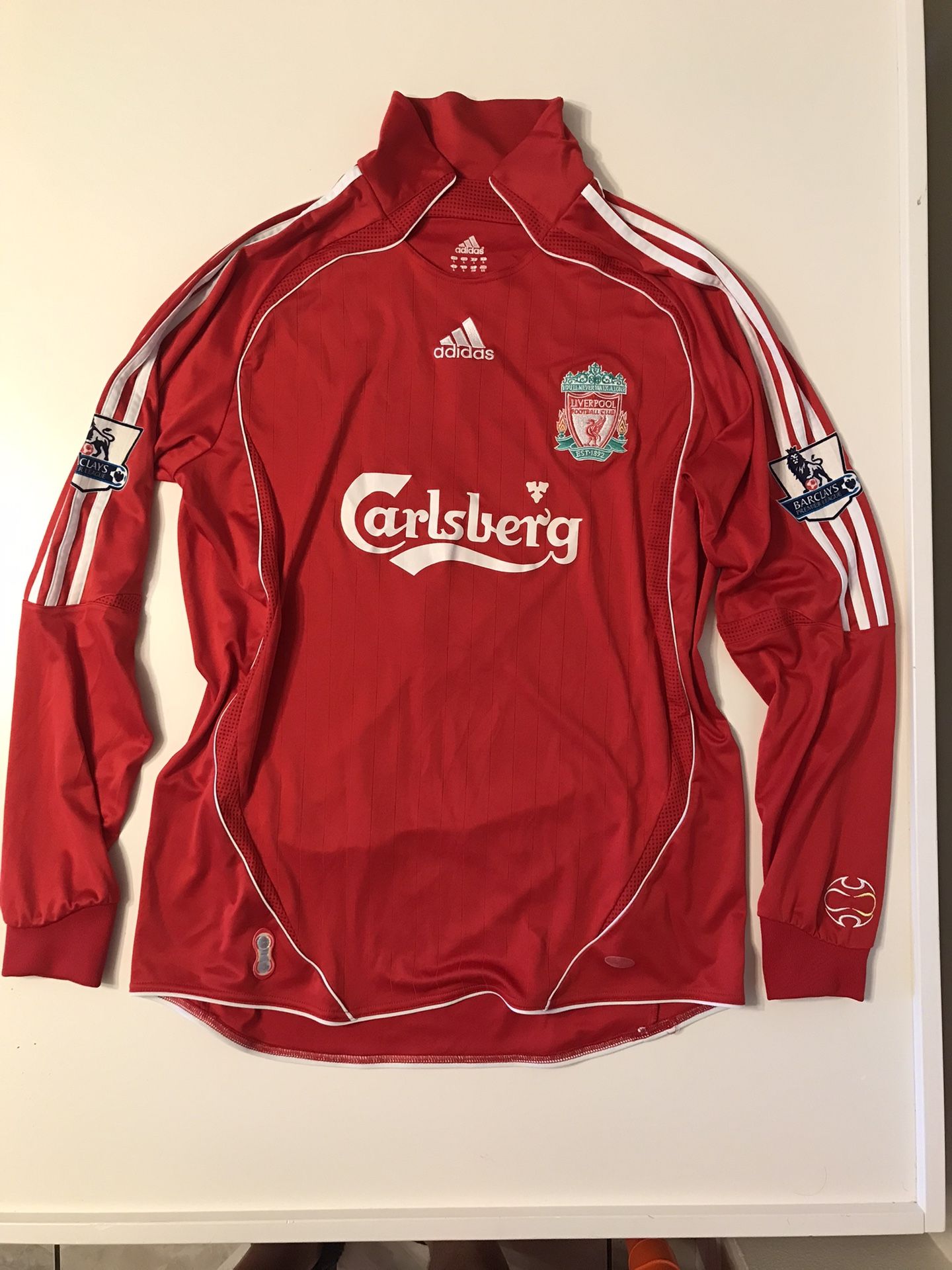 Adidas 07-08 Liverpool FC Fernando “El Niño” Torres #9 Long Sleeve Authentic Jersey — Size Large
