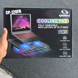 Raidmax CP-120FB RGB Laptop Cooling Pad – Fits up to 17” (NEW)