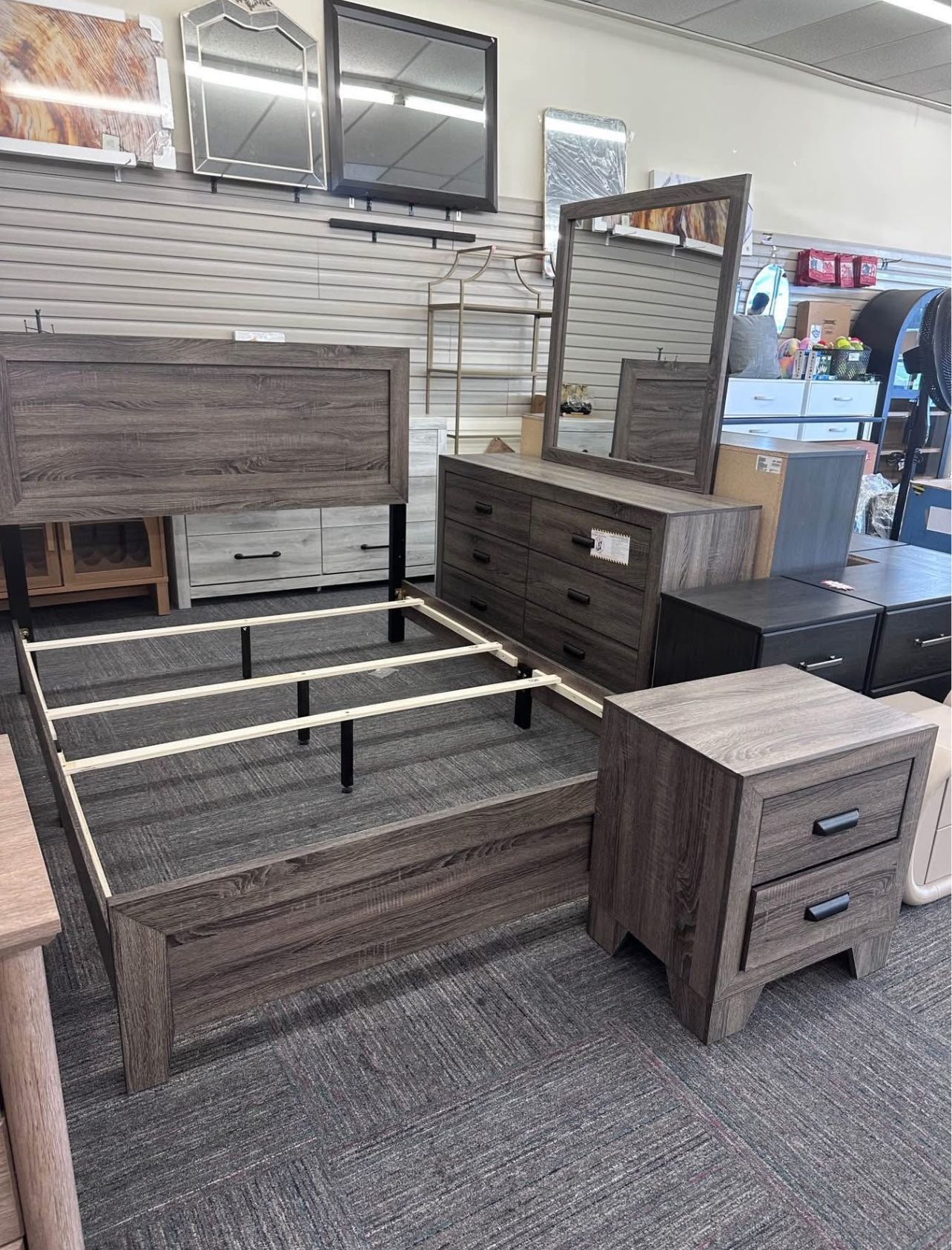 4-PIECE QUEEN Brand New Bedroom Set, Pay Down, Take now with Finance, New