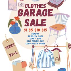 $1, $5, $10 CLOTHES YARD SALE SUNDAY 2/26