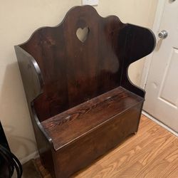 Wooden Bench With storage