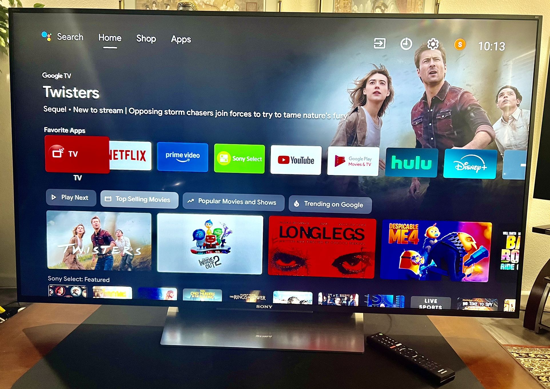 4k UHD 55 inch Sony Bravia TV with remote and power pack