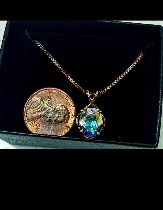 Sterling Silver +18KT Plated Gold Necklace