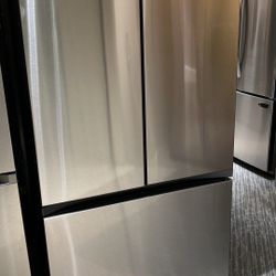 Bespoke 24 cu. ft. 3-Door French Door Smart Refrigerator with Beverage Center in Stainless Steel