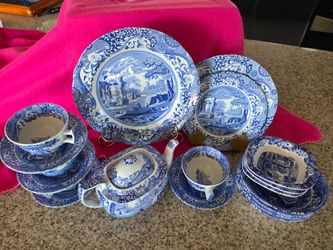 Spode Blue Italian Tea Set Collection