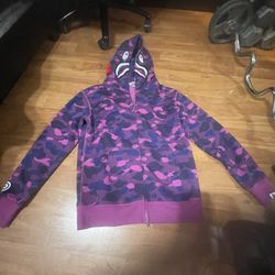 Purple Bape Hoodie size large
