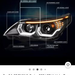 After market LED headlights for 2007 BMW 530ix