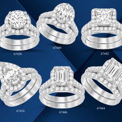 14k White Gold Diamond Rings